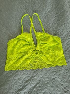 aerie Neon Yellow Lace Bralette